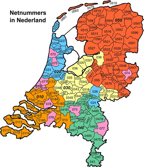 Netnummers per plaatsnaam in Nederland .